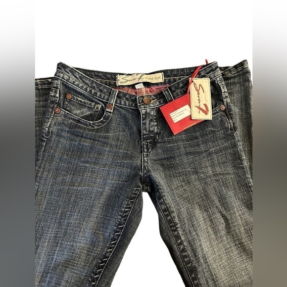 Seven7 Stud Double 7 Bootcut Women's Jean Bonanza Blue ~ NWT ~ Size: 32 - Picture 6 of 14